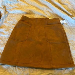Brown Suede Skirt